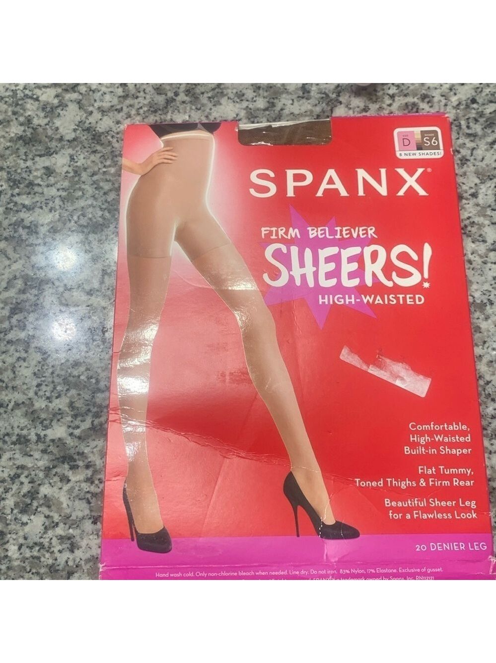 Spanx Womens  full length Firm Believer Sheers Shaper Tights Shade S6 Size D